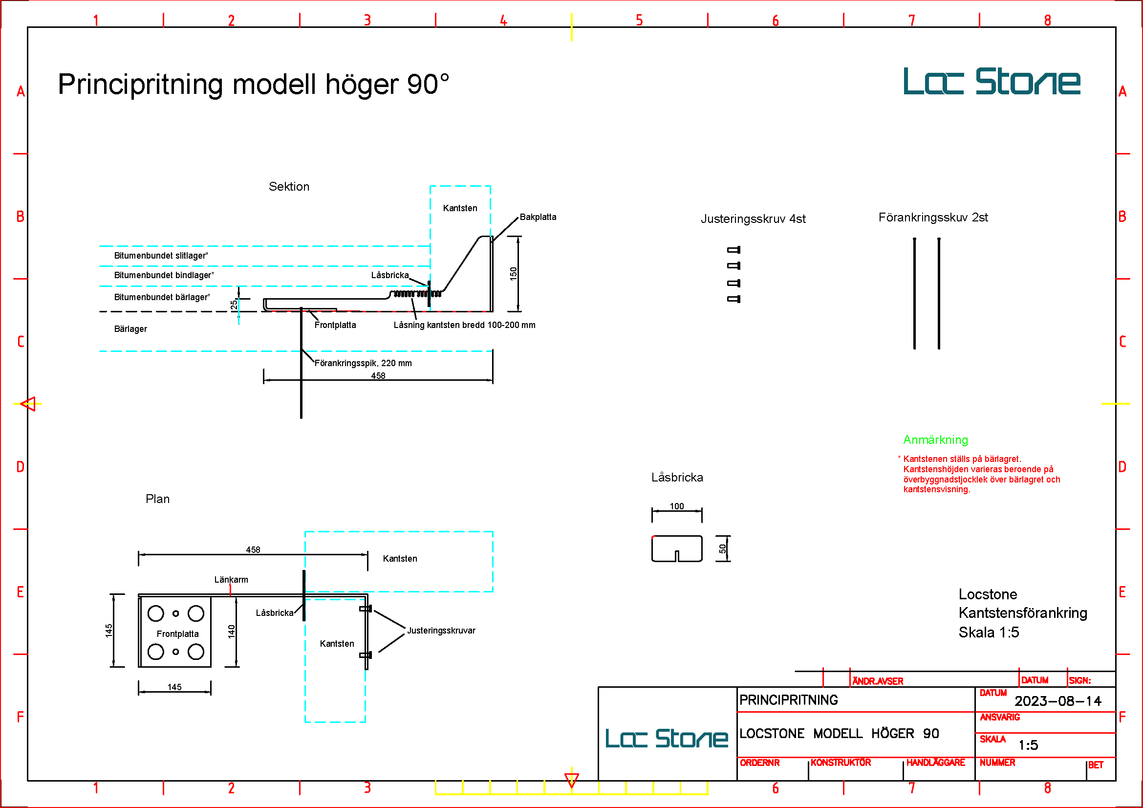 principritning Locstone modell höger